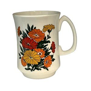 Vintage '60's Crown Sterling England Bone China Floral Coffee Mug